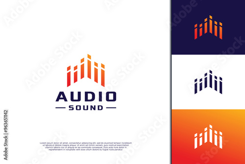 Audio pulse logo design innovation