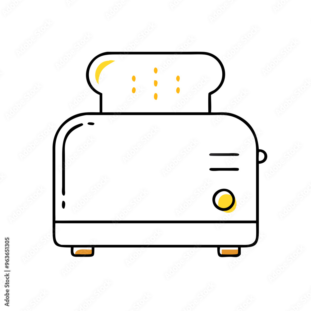 Toaster with toast on white background with copy space Toaster with toast on white background with copy space