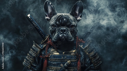 Portraits of dogs warriors