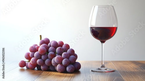 Red Wine and Grapes photo