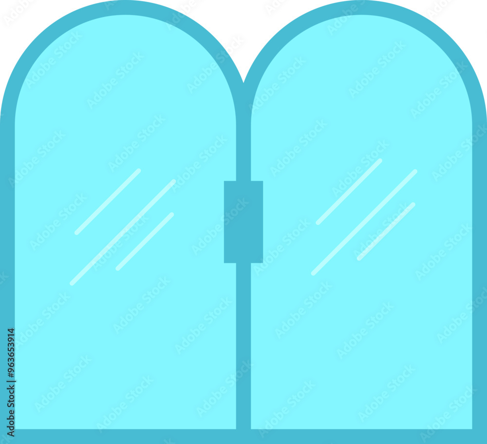 Round Top House Window Cartoon Illustration Round Top House Window Cartoon Illustration