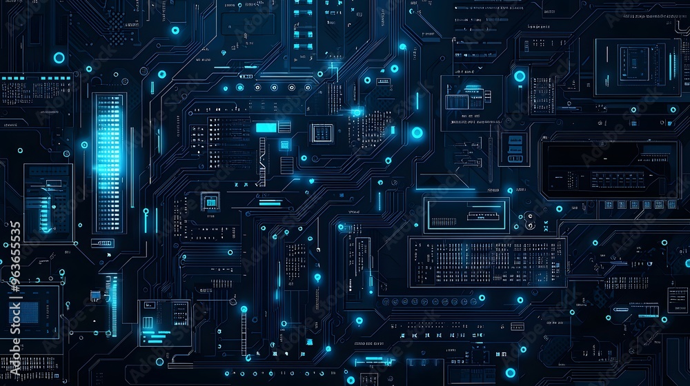 Futuristic Technology Circuit Board. Futuristic Technology Circuit Board.