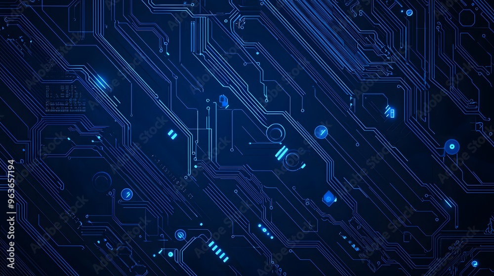 Blue Circuit Board Background. Blue Circuit Board Background.