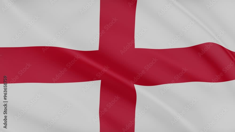 Realistic HD flag of England waving in the wind Realistic HD flag of England waving in the wind
