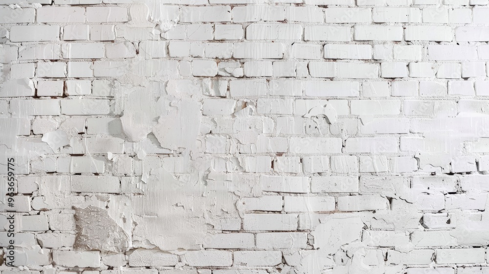 Misty white brick wall for texture or backdrop Misty white brick wall for texture or backdrop