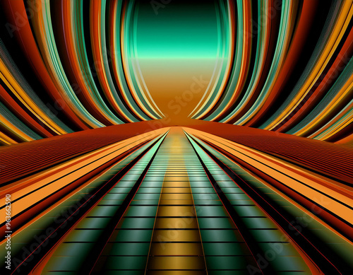 Wallpaper Mural Retro Futuristic Background in a Dynamic Design Torontodigital.ca