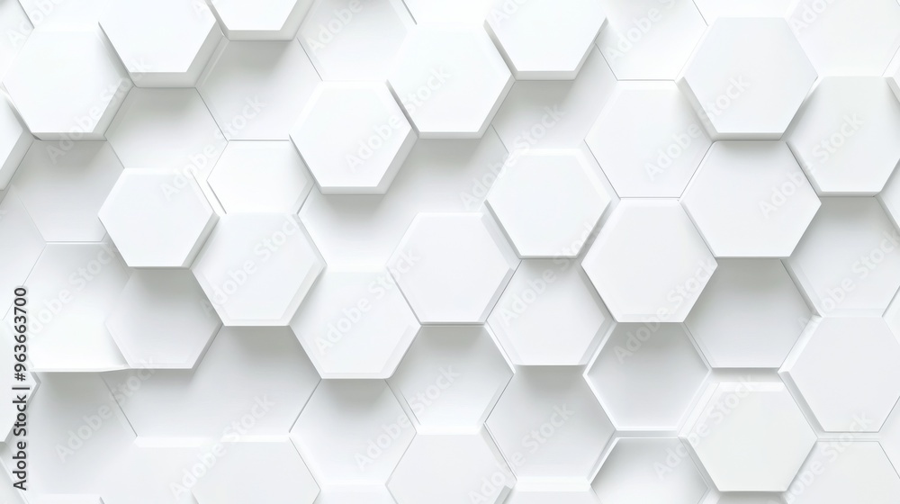 Abstract White Hexagonal Background Abstract White Hexagonal Background