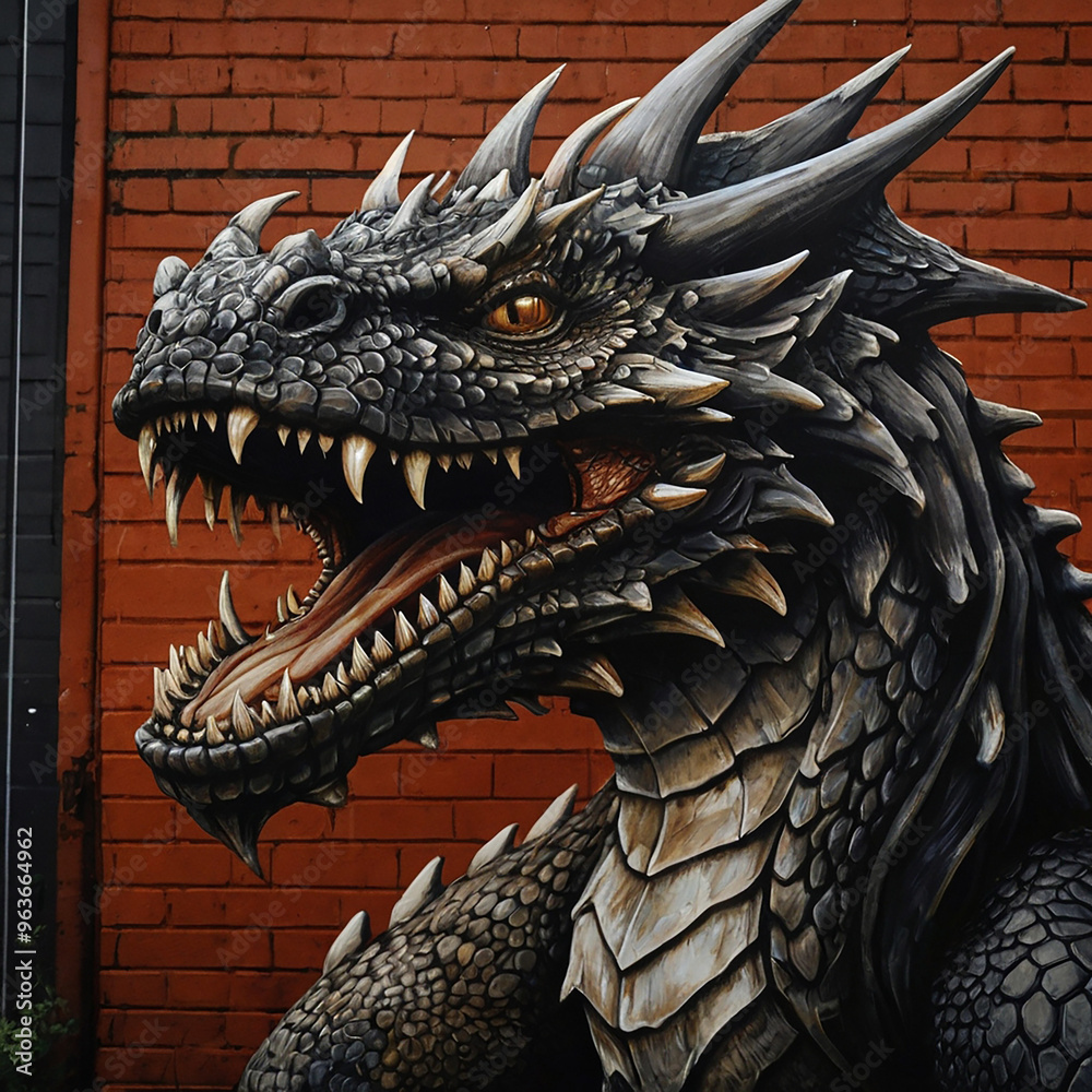 dragon head isolated on black dragon head isolated on black