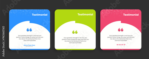 Creative Testimonial Editable Vector Illustration, Empty speech bubbles, What our Clients Say, Quote, Review, Feedback, Infographic Template, Label, editable text box layout, recommendation note