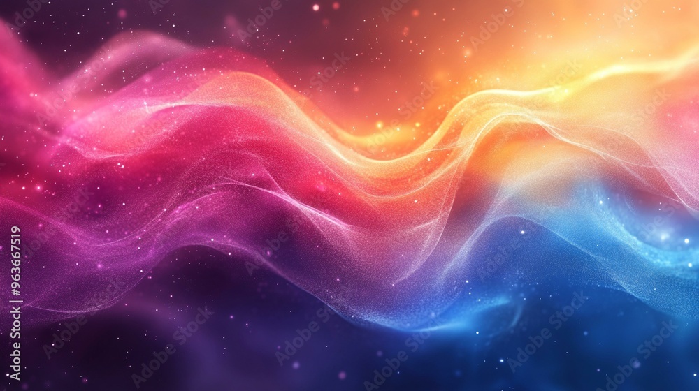 Fototapeta premium Bright Rainbow Gradient Mesh Background with Smooth Blurry Effect, Ideal for Premium Quality Banners, Editable Vector Templates, and Colorful Visuals, Generative AI