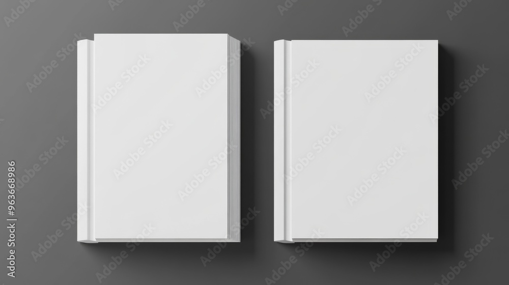 Minimalist White Books on Dark Background Minimalist White Books on Dark Background