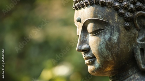 Serene Buddha Statue Profile