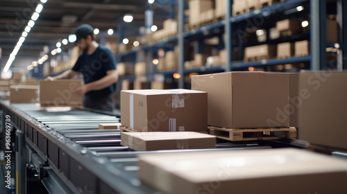 Wallpaper Mural Show the process of packaging and shipping online orders, including a logistics partner. Highlight options like same-day delivery or international shipping to emphasize fulfillment efficiency. Torontodigital.ca