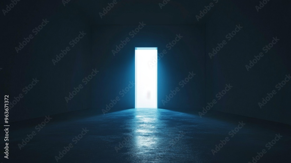 Mysterious Doorway in Dark Room