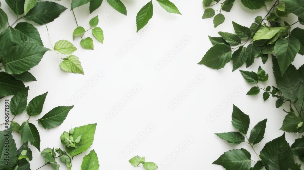 Fresh Green Leaves Border Fresh Green Leaves Border