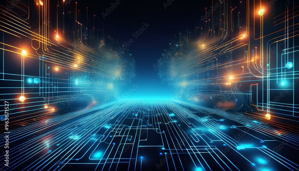 Abstract digital background. Can be used for technological processes, neural networks Abstract digital background. Can be used for technological processes, neural networks