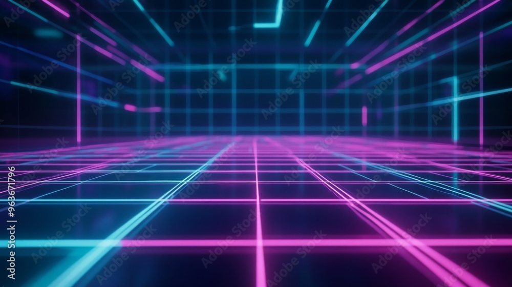 Futuristic Neon Landscape Futuristic Neon Landscape