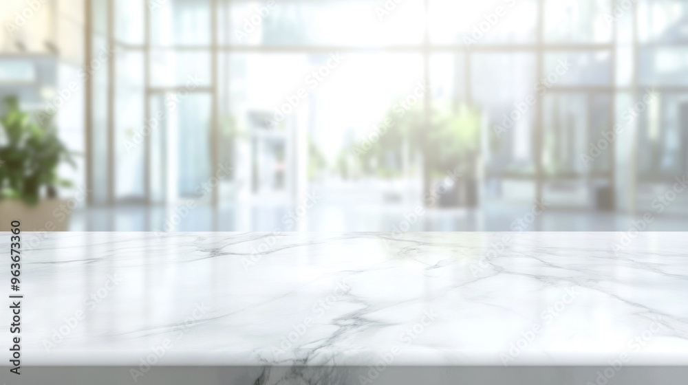 Modern Marble Surface in Bright Interior Space Modern Marble Surface in Bright Interior Space