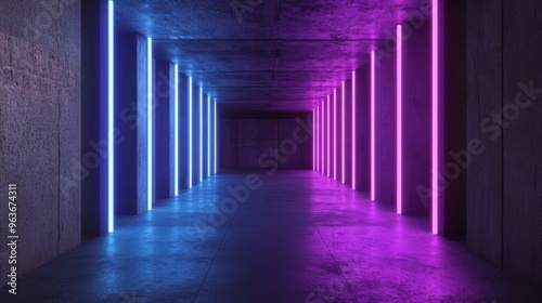 Neon Light Tunnel