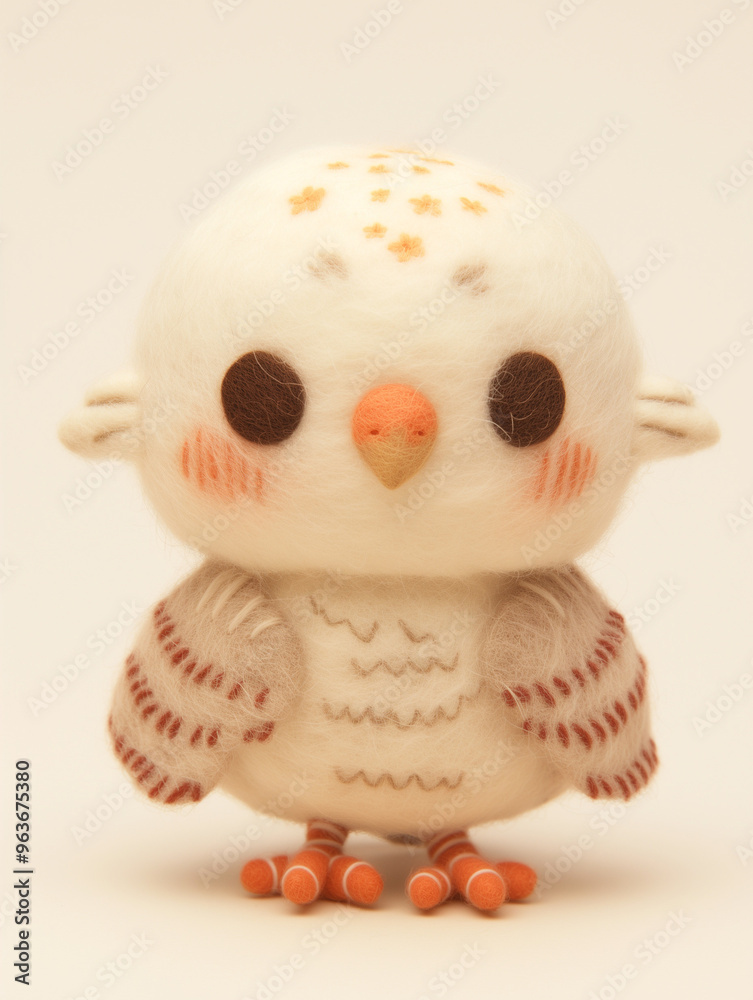 かわいいフェルト風のタカ
