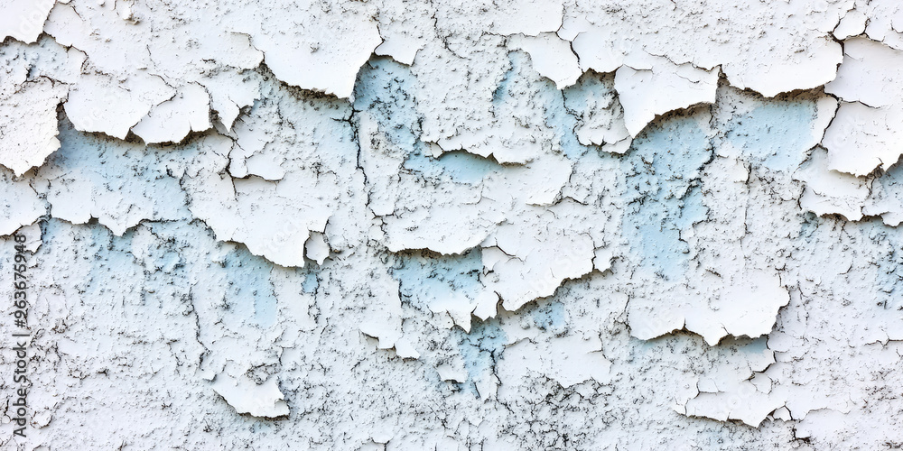 Obraz premium Abstract Stucco Texture, Weathered Wall with peeling paint, Cracked Paint Surface Grunge Background with copy space for presentation background, print, web, banner