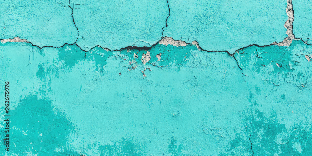 Obraz premium Abstract Stucco Texture, Weathered Wall with peeling paint, Cracked Paint Surface Grunge Background with copy space for presentation background, print, web, banner