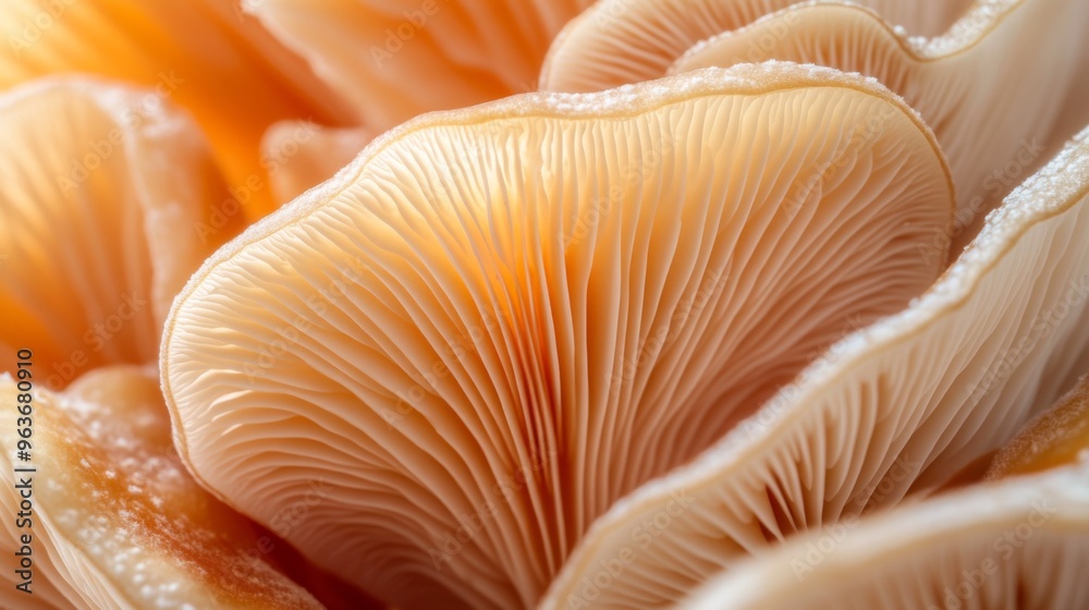 Delicate Oyster Mushroom Close-Up Delicate Oyster Mushroom Close-Up