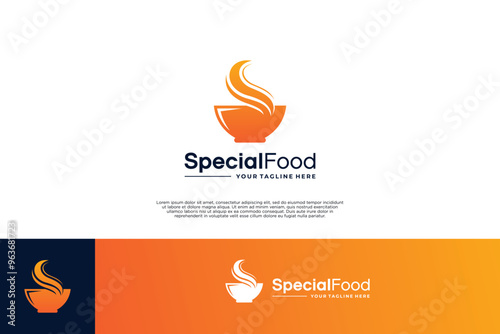 Minimalist Hot soup logo design