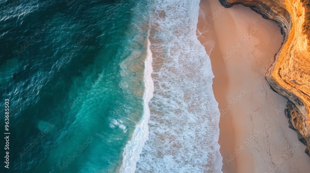 Serene Ocean Waves at Sunset Serene Ocean Waves at Sunset