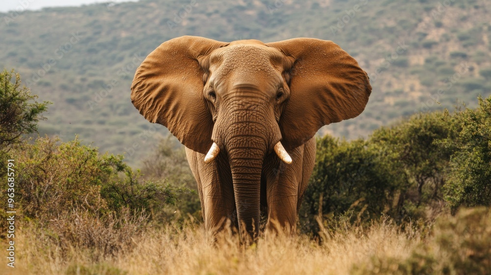 Fototapeta premium Majestic Elephant in Nature