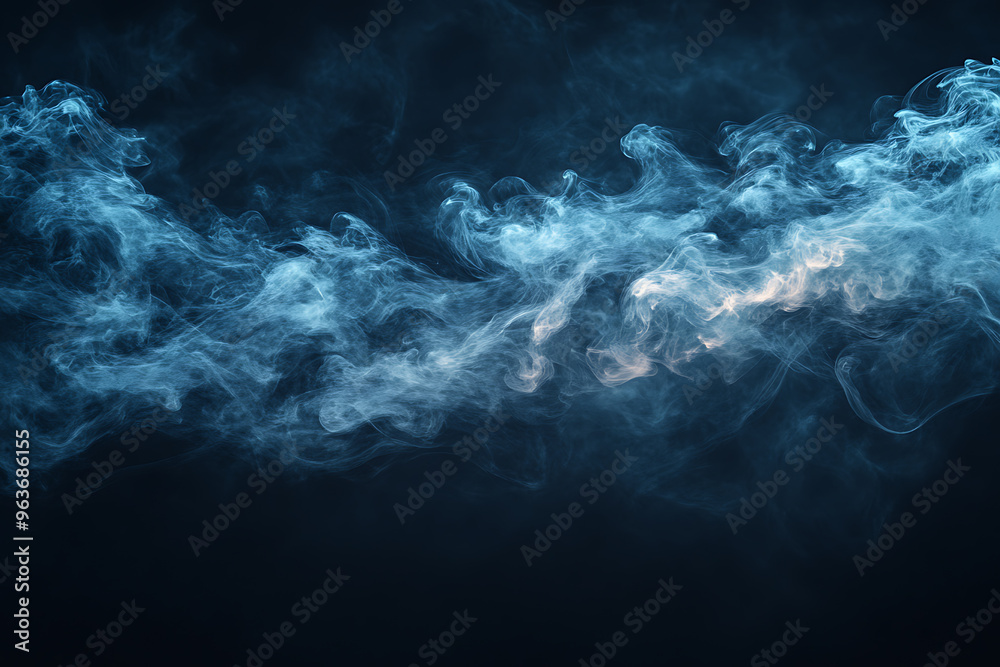 Thick, dark smoke swirling against a black background, creating an ominous and mysterious atmosphere, perfect for dramatic and intense visuals.
