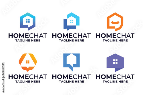 Home chat logo design collection