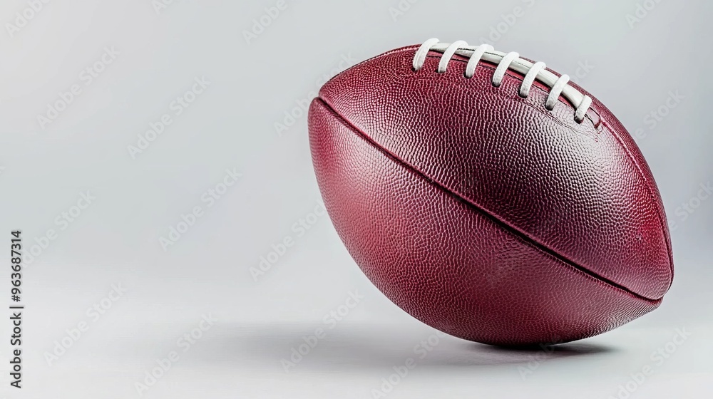 Close-up of a Football on Gray Background