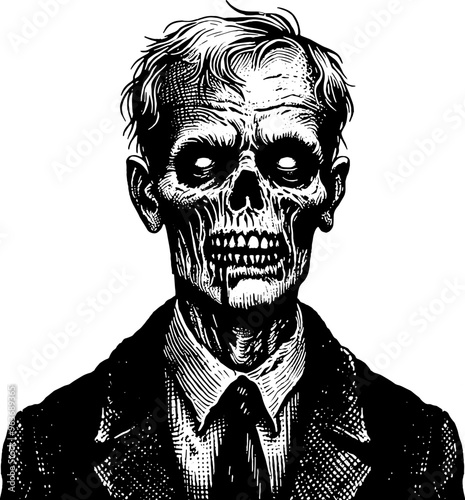 Vintage Zombie Portrait 