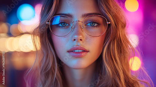portrait of a woman wearing a glasses