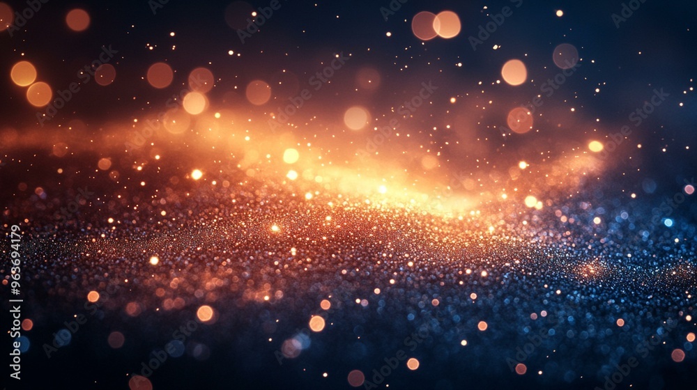 Obraz premium Sparkling Abstract Glitter and Light Background. Ideal for Glamorous Events, Holiday Designs, and Stylish Invitations. Generative AI