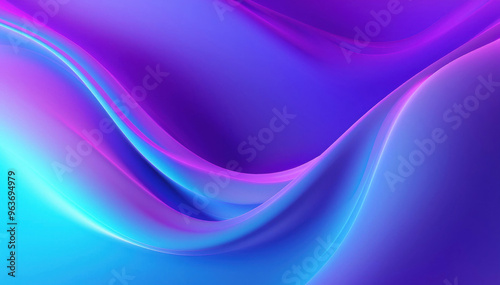 Purple neon illustration background with soft and elegant waves. Premium design for wallpaper, banner, poster.