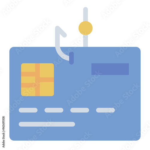 Banking scam icon representing phishing and credit card fraud in cybercrime.
