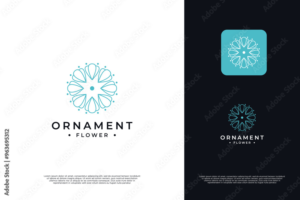 Fototapeta premium Flower tulip logo design. Beauty tulip flower logo
