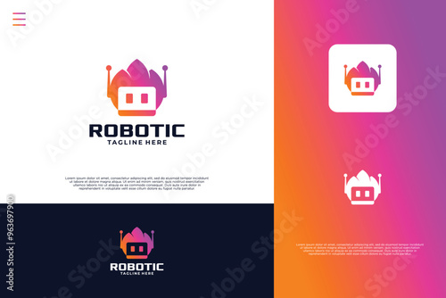 Smart robot logo design inspiration