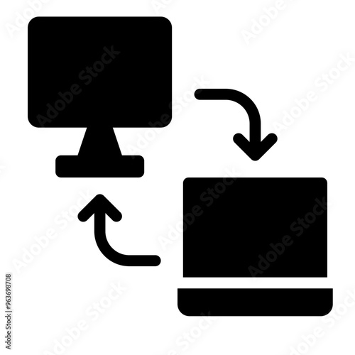 Remote access icon representing unauthorized control of a computer through cybercrime.