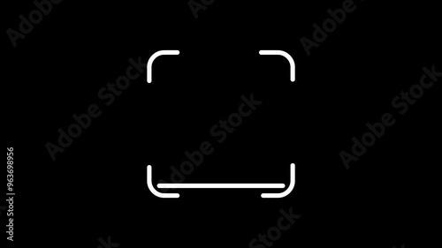 barcode scanning animation, fingerprint, face with transparent background