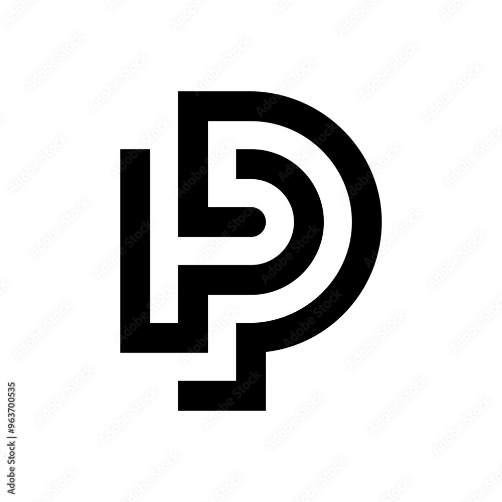 Letter P or PP creative monogram logo design Letter P or PP creative monogram logo design