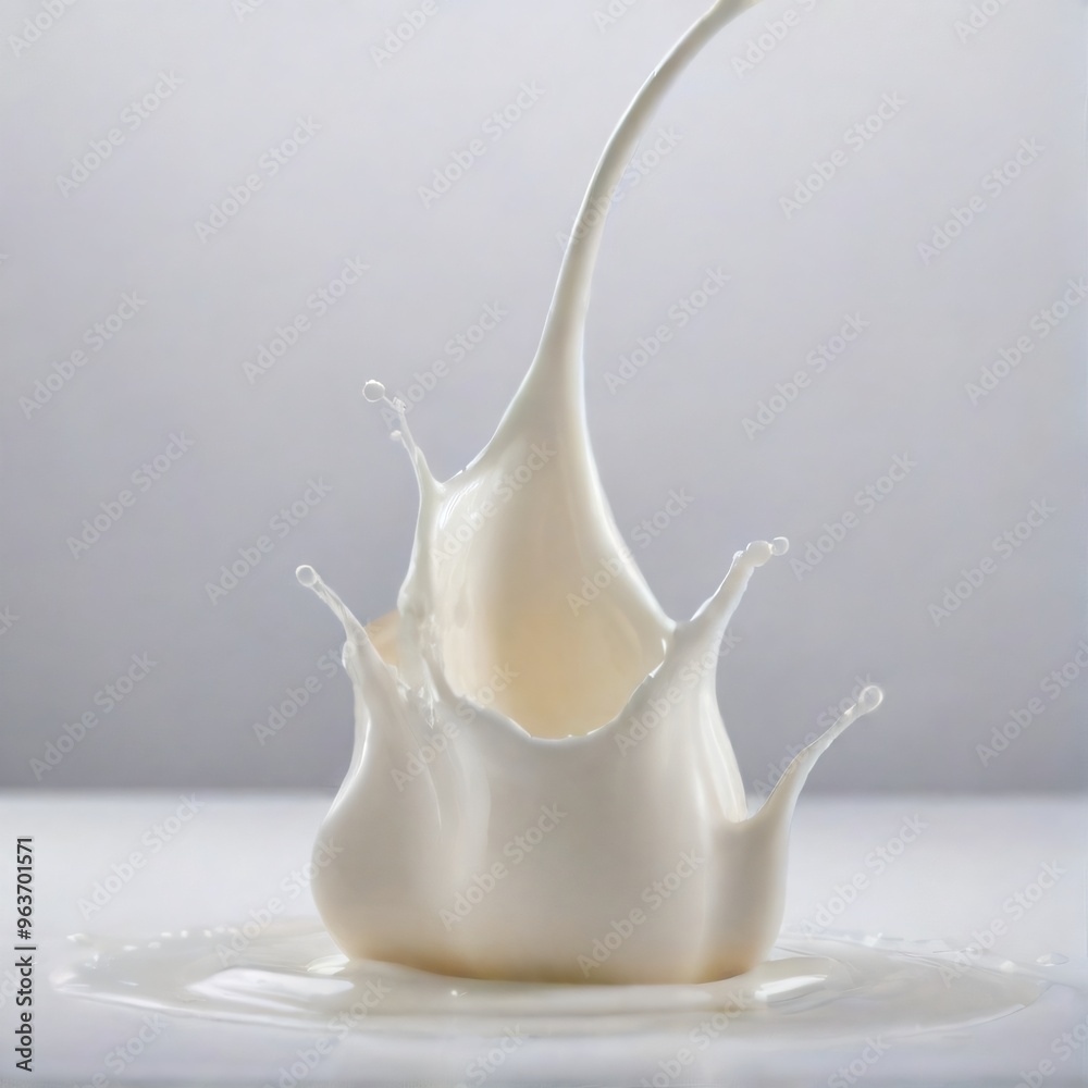 photography of milk splash in motion isolated on white background