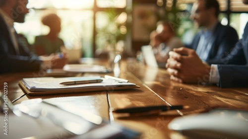 Collaborative Business Meeting in Modern Office Setting