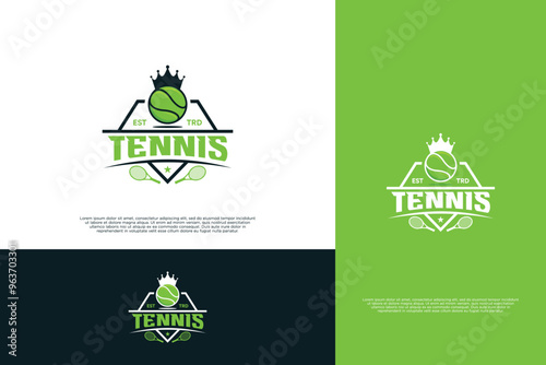 Tennis emblem logo design. Tennis team emblem logo