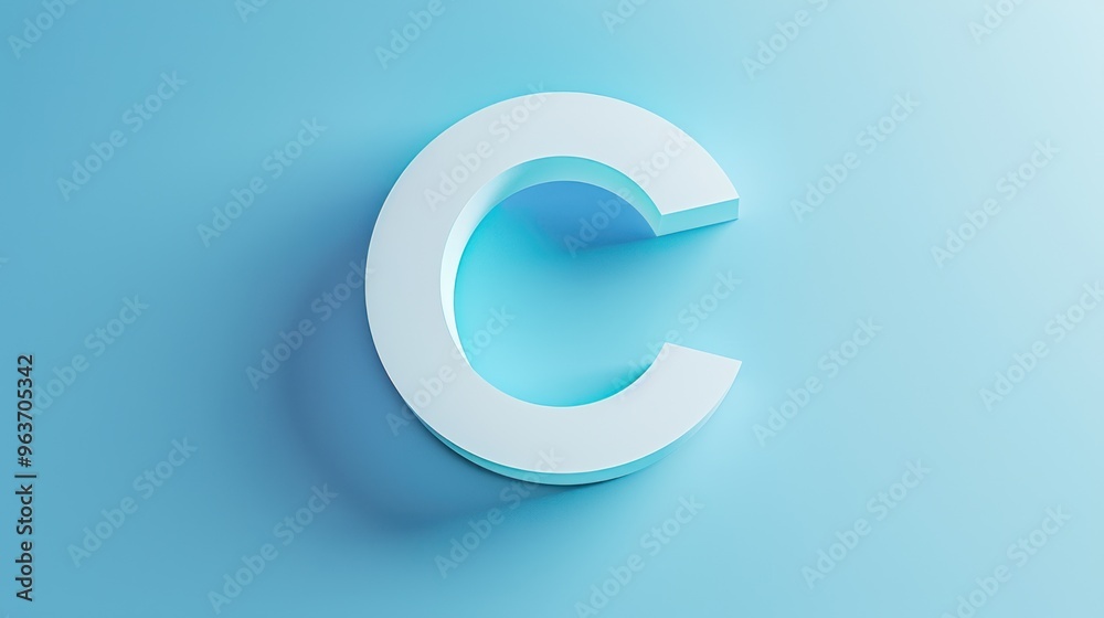 Innovative C logo with a 3D effect and minimalistic style Innovative C logo with a 3D effect and minimalistic style