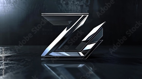 Minimalist futuristic B logo with sharp lines and modern angles