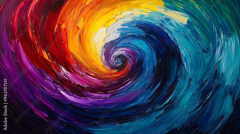 Abstract Colorful Swirling Oil Painting Abstract Colorful Swirling Oil Painting