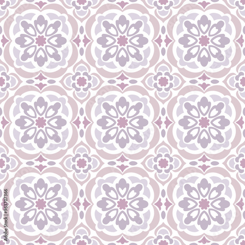 Medallion pattern repeat vector file Damask artwork traditional pattern